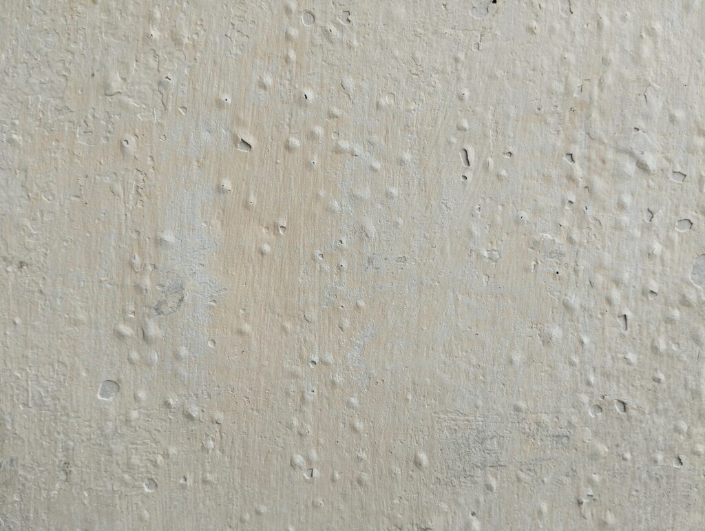 White paint that's blistering/bubbling